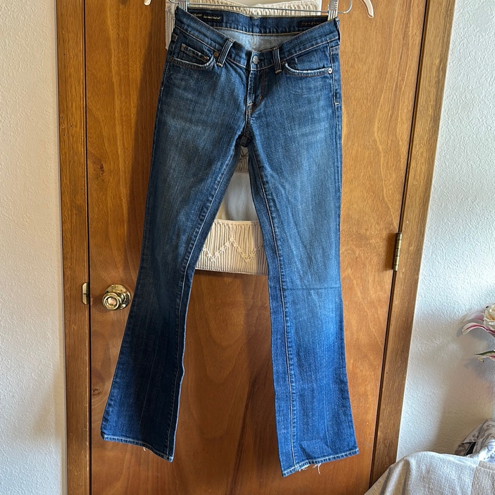Citizens Of Humanity Flare Blue Jeans with Wide Leg